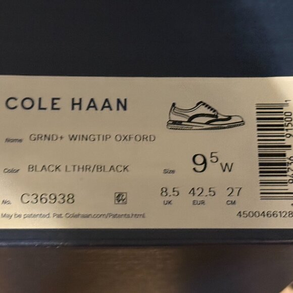 Cole Haan Grand+ Wingtip Men\'s Leather Oxford Shoes Size 9.5 W main image 4